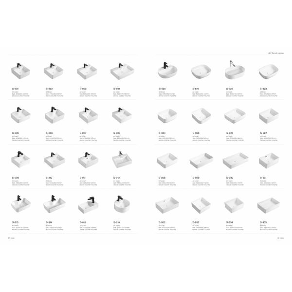 Customizable Color Sanitaryware Round Basin Ceramic Art Hand Wash Basin Sinks Bathroom