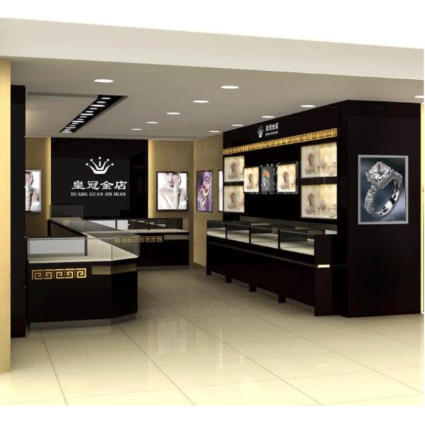 Fashion Metal Jewelry Display Showcase / Retail Glass Display Cabinet Custom Logo