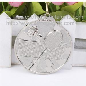 Silver blank badminton medals, a great source for metal blank sport games medals,