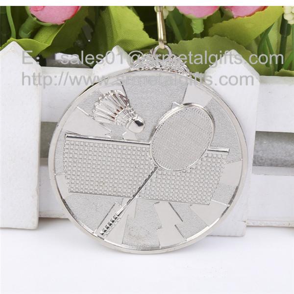 Quality Silver blank badminton medals, a great source for metal blank sport games medals, for sale