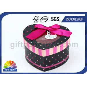 Promotional Customized Christmas Gift Packaging Boxes / Heart Shape Paper Box