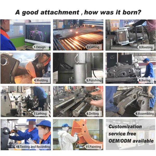 Custom Excavator Long Reach Boom 10m - 35m Depth Telescopic Excavator Boom