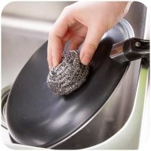 Cheap Antibacterial Stainless Steel Scouring Pad , Oil Removing Metal Dish Scrubber wholesale