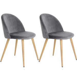 Cheap Velvet Accent Chair Stackable Conference Chairs , Upholstered Side Chair Guest With Metal Legs wholesale