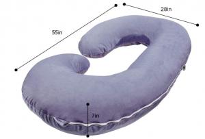 Cheap C Shaped 135*70cm Maternity Pregnancy Pillow 100% Polyester Filling wholesale