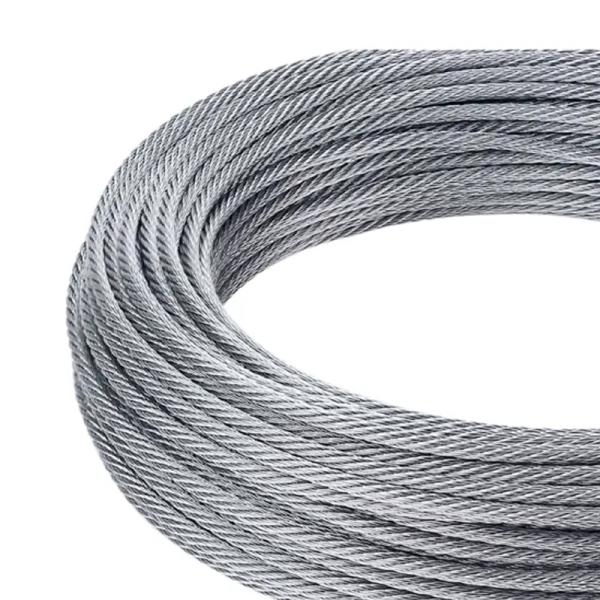 Steel Grade Galvanized 1/4" 7x19 Aircraft Cable Steel Wire Rope Steel Cable