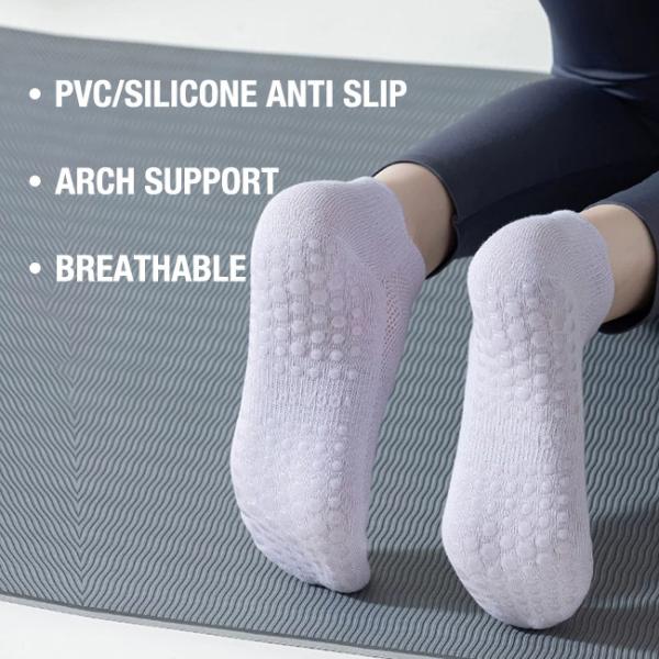 Customizable Breathable Cotton Yoga Socks Anti Slip Pilates Grip Socks