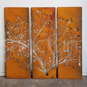Cheap Laser Cutting Decorative Garden Room Divider Panels Corten Steel Privacy Screen wholesale