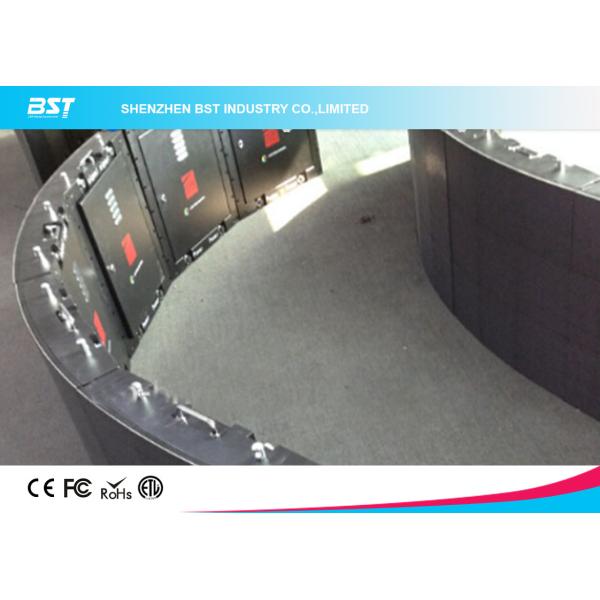 P4mm Indoor Curved LED Display screen , SMD2121 full color led screen for TV Station