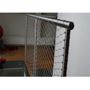 Cheap 2.0mm 60*105mm Stainless Steel Ferrule Rope Mesh Stairs Railing High Strength wholesale