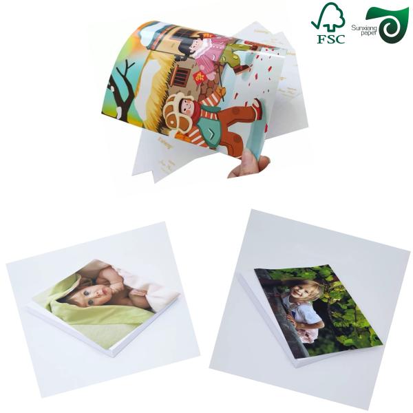 FSC High Glossy Double Side Coated Photographic Paper Roll For Inkjet Printers 36 Inch 30m