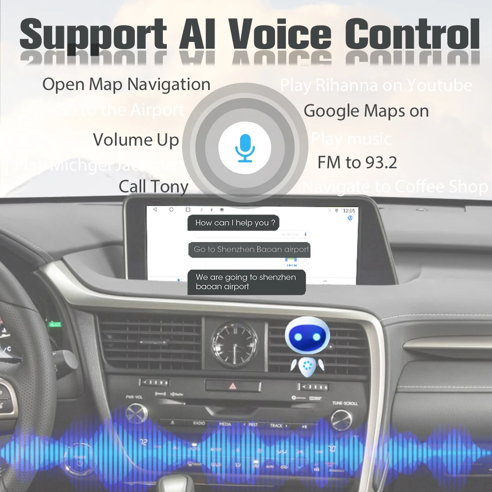 2016-2019 Lexus Aftermarket Stereo Radio System For RX RX200 RX350 RX450 WIFI 4G