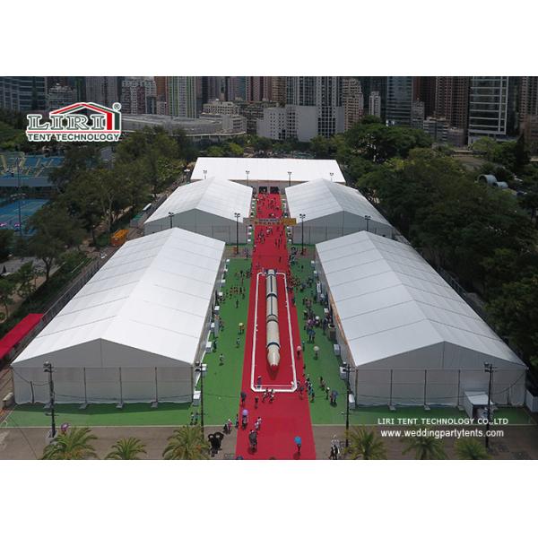 Metal Frame Outdoor Exhibition Tents / Structure Marquee Canopy White PVC Covered Flame Resistant