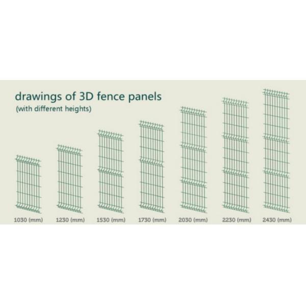 ISO-2001 6ft Tall Welded Wire Mesh Fencing With PVC Coated