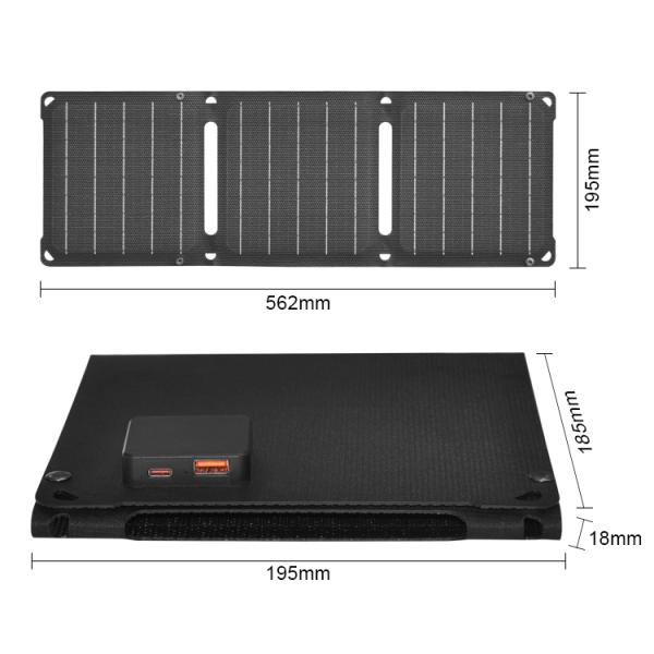 15W ETFE Solar Powered Cell Phone Charger Transportable Solar Panels