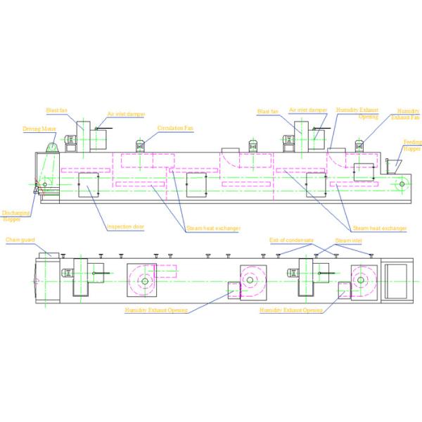 Stainless Steel 100kg/h DW Mesh Belt Dryer Oven Machine