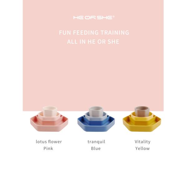 LFGB Certification Portable Tasteless Silicone Suction Baby Plate