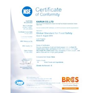KAIRUN CO.,LIMITED Certifications