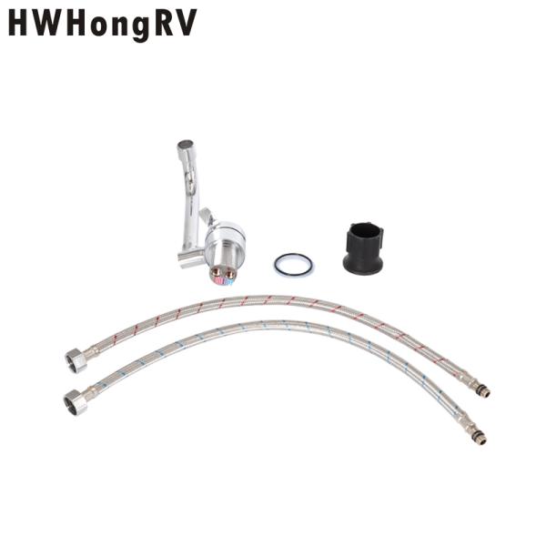 RV folding faucet sink matching faucet up, down, left and right 360 rotating kitchen hot and cold water faucet