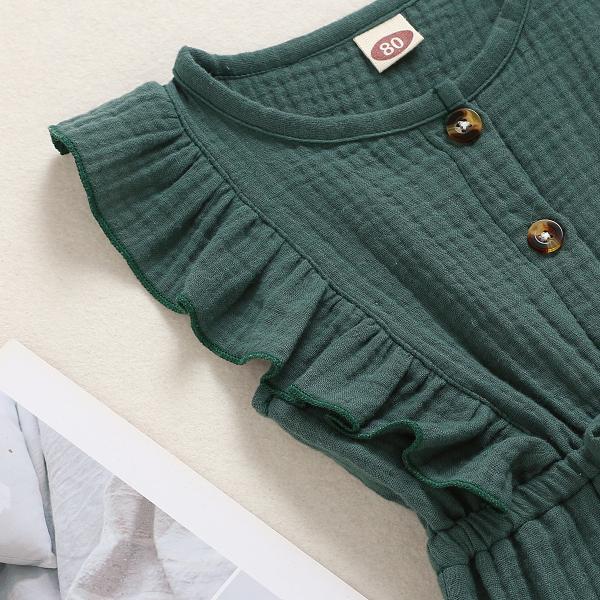 Children'S Outfit Sets Solid Color Ruffled Children'S Jumpsuit Multi Color Optional