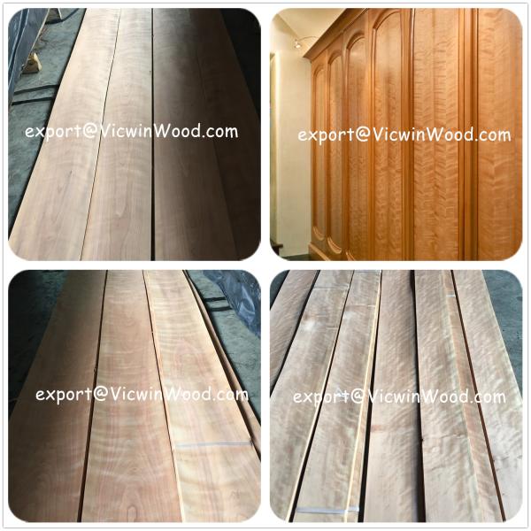 Sliced Natural Figured American Cherry Wood Veneer Sheet