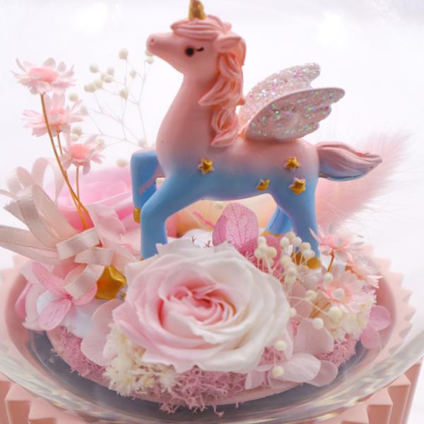 Crystal Ball Preserved Rose Glass Dome Round Music Box For Wedding Gift