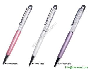 China metal Crystal gift promotional printed ballpen, advertising Crystal metal pen on sale