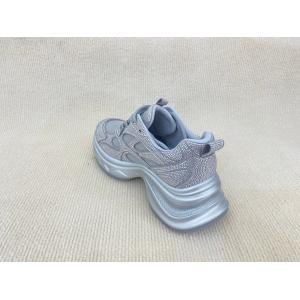 Women fashion walking shoes with bling rhinestone breathable upper grey