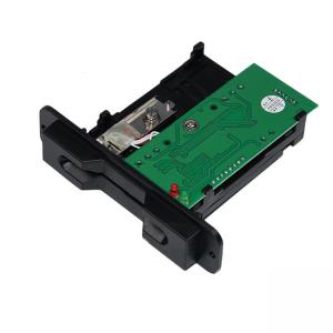 China Half Insertion Manual Magnetic Card Reader RS232 / TTL / USB Black Bezel on sale