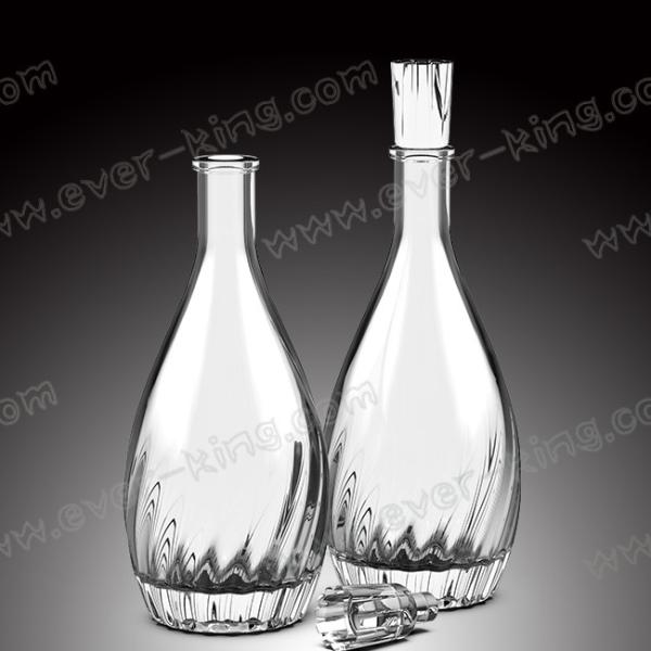 Crystal White Flint Glass Bottle 750ML For Luxury Liquor