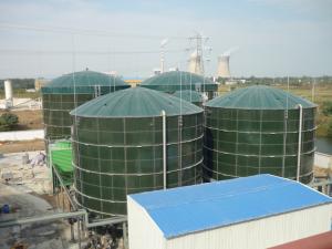 China Safe Glass Lined Steel Tanks UASB Reactor Three Phase Separator 40 M3 To 9000 M3 on sale