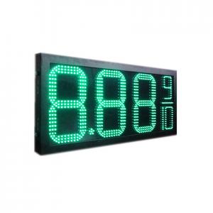 Cheap OUTDOOR GREEN LED SIGNS PRICES WITH 12 INCH DIGITS FOR DOUBLE SIDES wholesale