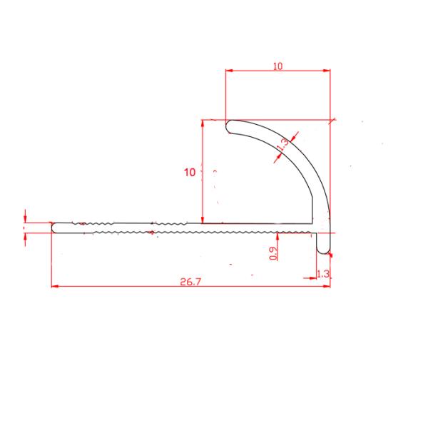 round edge aluminium tile trim profile 