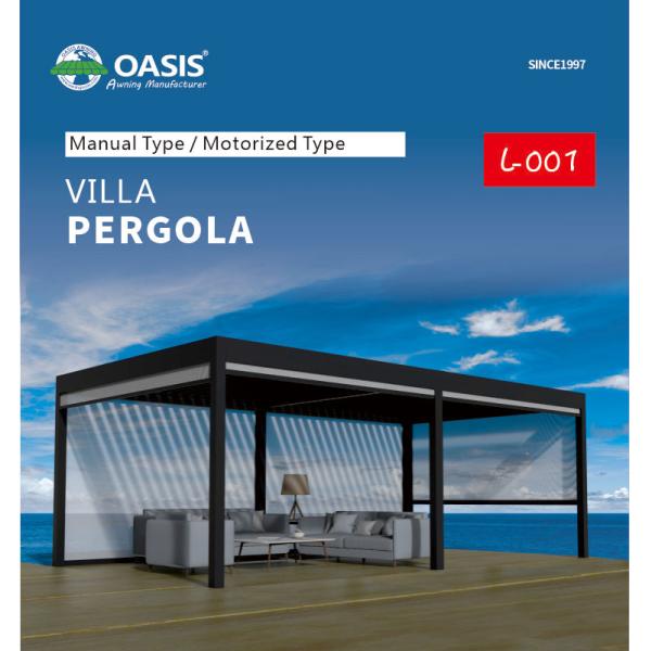 3m X 3m Light Duty Aluminum Pergola With Adjustable Louvers And Led Lights