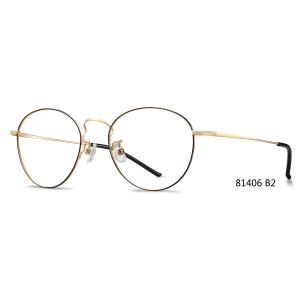 Round Optical Metal Eyeglasses Frames Men Women Myopia Fashion Wearing