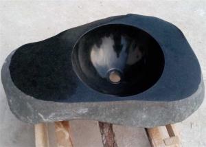 Irregular Basin Black Granite Stone Sink Bowl For Washing Hands