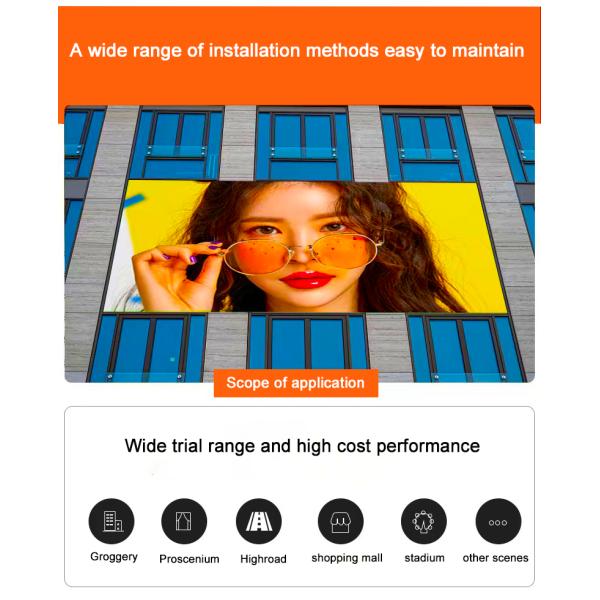 Outdoor Waterproof Led Display LED Billboard Price P2.5 P3.076 P4 P10 Outdoors Led Screen Panel Digital Signage LED Screen