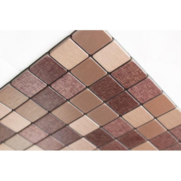 Light Purple Beige Solid Face Metallic Mosaic Tiles Self Adhesive