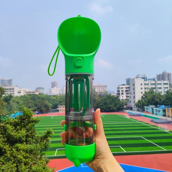 4 In 1 Dog Travel Bottles Leak Proof Portable Dog Water Dispenser Multifunctional With Poop Bag