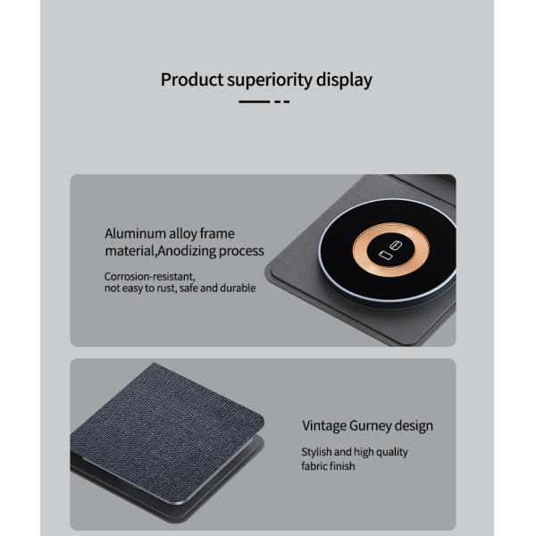 Wireless Charging Pad High Charging Efficiency Wireless Travel Charger