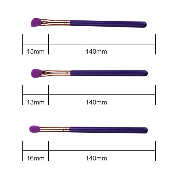 6 Pieces Essential Brush Set High Quality Finish Purple Color