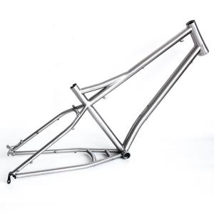 Cheap 27.7er Titanium Bike Frame MTB Long Tour Travel Fram With 192mm Dropout Distance wholesale
