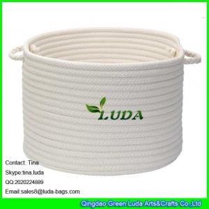 China LUDA 2015 hot sale home cotton cord storage basket white stroage bin bag on sale