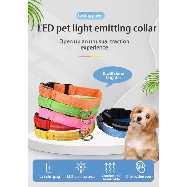 Hundehalsband Lighted Dog Collars Rechargeable Nylon XS XL LED Pet Collar
