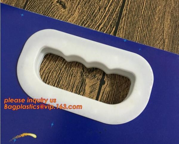 Custom Design Logo Printing PE Cheap Die Cut Patch Handle Biodegradable Plastic Bag For Food packaging Safety punch hole