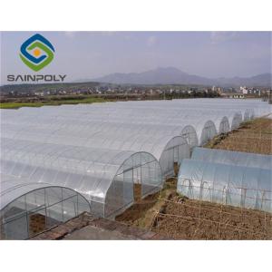 Cheap 275g/m2 100m Plastic Gutter Single Span Greenhouse wholesale