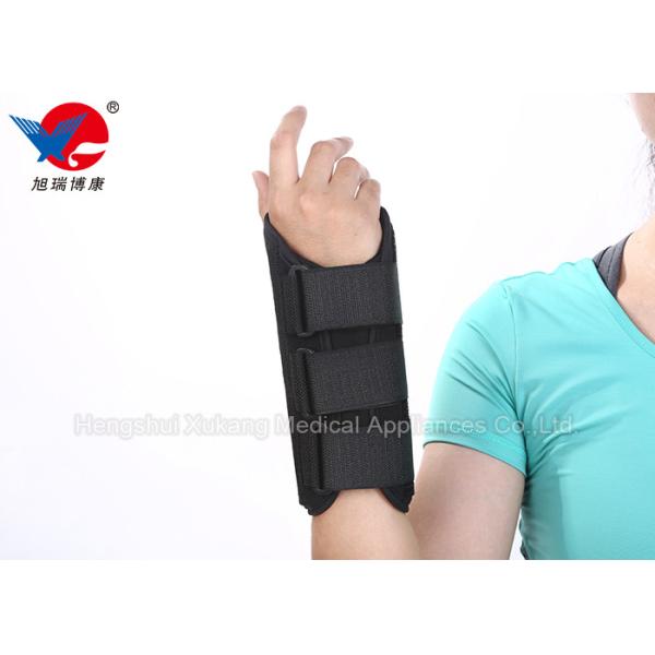 Medical Aluminum Alloy Wrist Support Brace Black Air Permeable For Left And Right
