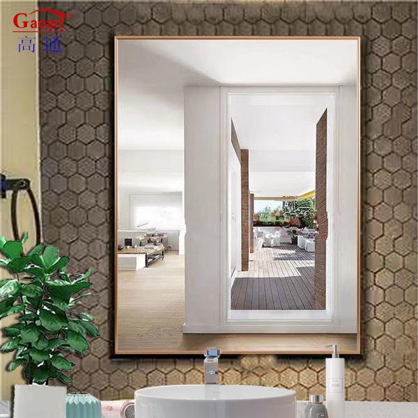 Stylish Bathroom Decoration Fashion Frame Metal Wall Mirror with Large Gold Frame