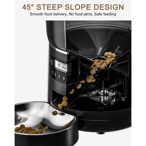 4L Automatic Pet Bowl Feeder Stainless Steel Self Feeding Cat Bowl