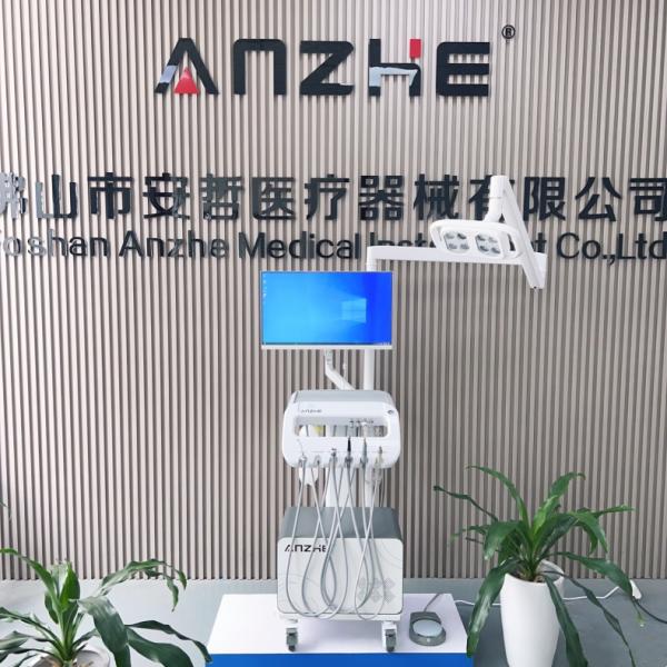 Factory Medical Mobile Trolley Cart Portable Dental Turbine Unit Anzhe Dental Assistant Cart With 550W Compressor